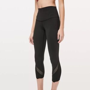 Lululemon Wunder Under Crop High-Rise *Roll Down Scallop Full-On Luxtreme 23"